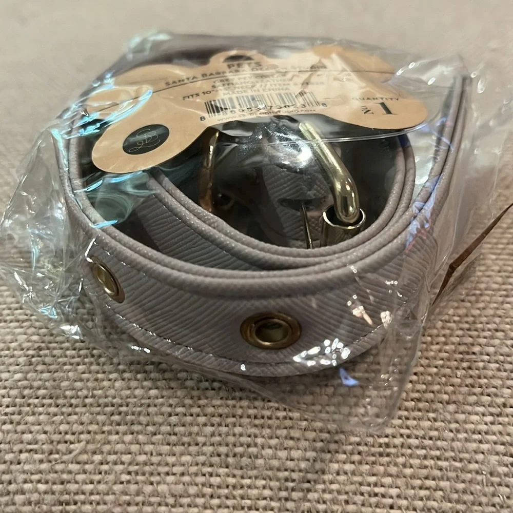 Grey Saffiano Dog Collar/NWT